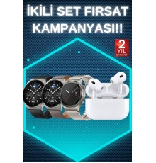 Aynalı Bluetooth Kulaklık Yeni Nesil Akıllı Saat Titreşimli Nabız Ölçer Spor Modları