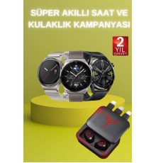 Ucuz Kaliteli Akıllı Saat ve Powerbank Bluetooth Kulaklık 5.1 Stereo ANC Özelliği