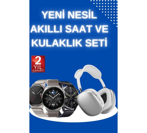 Yeni Nesil Sesli Görüşme Akıllı Saat ve Powerbank Çoklu Şarj Girişli Bluetooth Kulaklık Nabız Ölçer