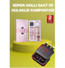 Powerbank Özellikli Bluetooth Kulaklık ve Nabız Ölçer Akıllı Saat Bileklik Hediyeli