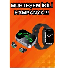 Yeni Nesil Akıllı Saat ve Ucuz Kaliteli Bluetooth Kablosuz Kulaklık Amoled Ekran
