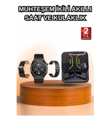 Dijital Göstergeli Bluetooth Kulaklık ve Bildirim Görebilen Akıllı Saat Alarm ve Titreşim