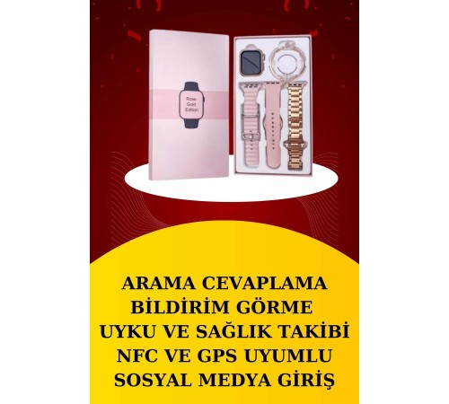 Wireless Şarjlı Akıllı Saat ve Dijital Göstergeli Kablosuz Bluetooth Kulaklık Nabız Ölçer