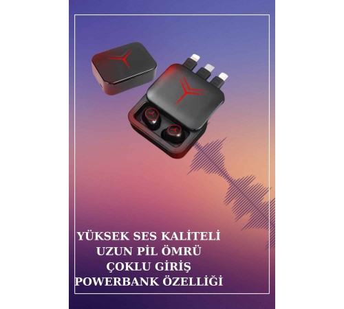 Ucuz Kaliteli Akıllı Saat ve Powerbank Bluetooth Kulaklık 5.1 Stereo ANC Özelliği