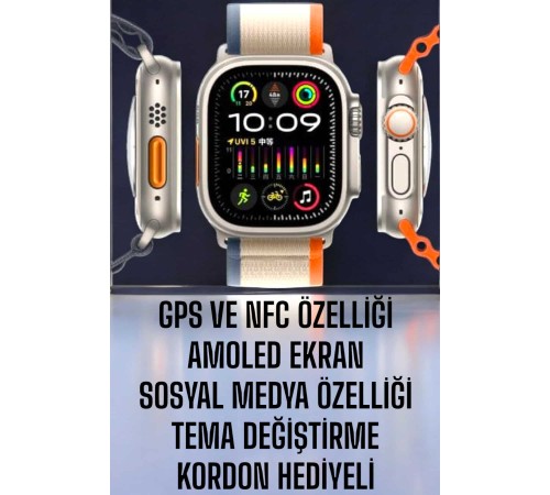 Akıllı Saat Amoled Ekran NFC Uyumlu Spor Modları Android ve İOS Uyumlu
