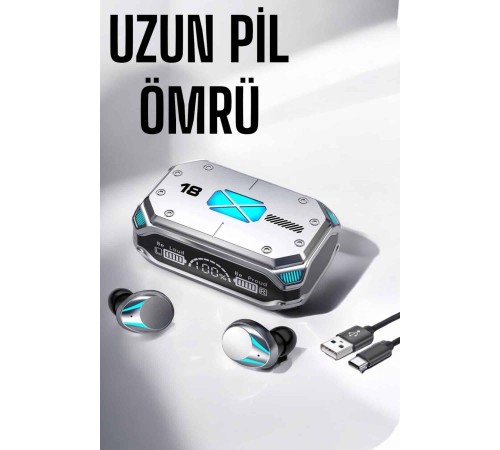 Kablosuz Powerbankli  Kulaklığı Gürültü Önleyici