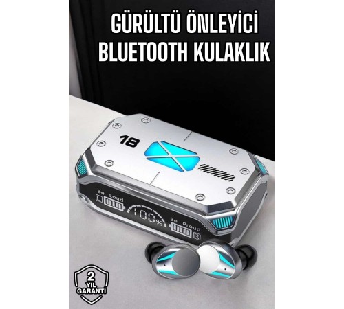 Kablosuz Powerbankli  Kulaklığı Gürültü Önleyici