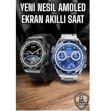 Akıllı Saat Yeni Nesil 2024 Model Metal Kordonlu Bluetooth Bağlantılı