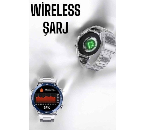 Akıllı Saat Yeni Nesil 2024 Model Metal Kordonlu Bluetooth Bağlantılı