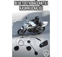 Kask Kulaklığı Motosiklet Intercom Interkom Dinleme Konuşma Özellikli Su Geçirmez