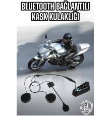 Kask Kulaklığı Motosiklet Intercom Interkom Dinleme Konuşma Özellikli Su Geçirmez