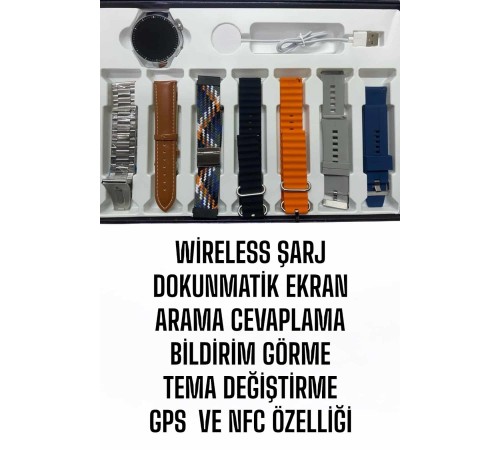 Akıllı Saat 7 Kordonlu Yeni Nesil Arama Cevaplayan Çok Fonksiyonlu Akıllı Saat 7 Kordonlu Yeni Nesil Arama Cevaplayan Çok Fonksiyonlu