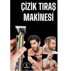 Tıraş Makinesi Şarjlı Profesyonel Saç Kesme Makinesi Gold Çizik Tıraş