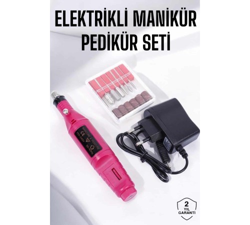Elektrikli Manikür Pedikür Törpü Seti Protez Tırnak Nasır Temizleyici