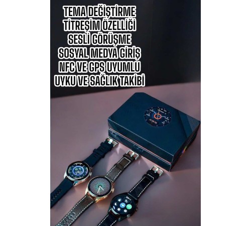 Akıllı Saat Sesli Görüşme NFC ve GPS Uyumlu Bluetooth Bağlantılı