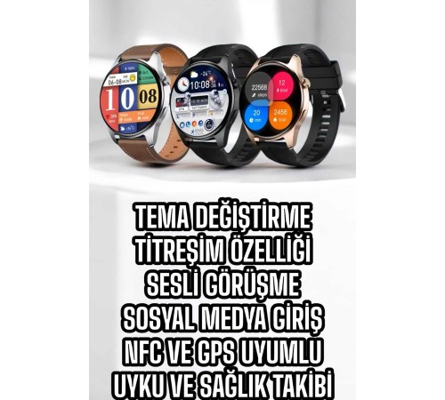 Akıllı Saat Tema Değiştirme Titreşimli Bluetooth Bağlantılı NFC Ve GPS Uyumlu