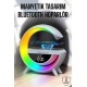 Bluetooth Hoparlör Dijital Göstergeli Wireless Şarj RGB Işıklı