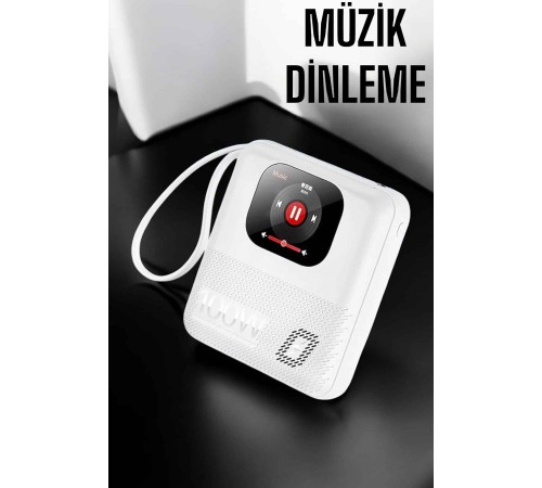 Powerbank Ekranlı Çok Fonksiyonlu Müzik Dinleme Kitap Okuma