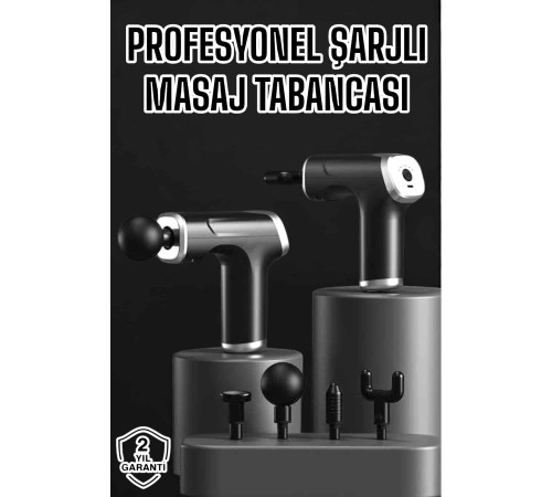 Masaj Aleti Masaj Tabancası Darbeli Şarjlı Kas Ve Vücut Ağrıları İçin