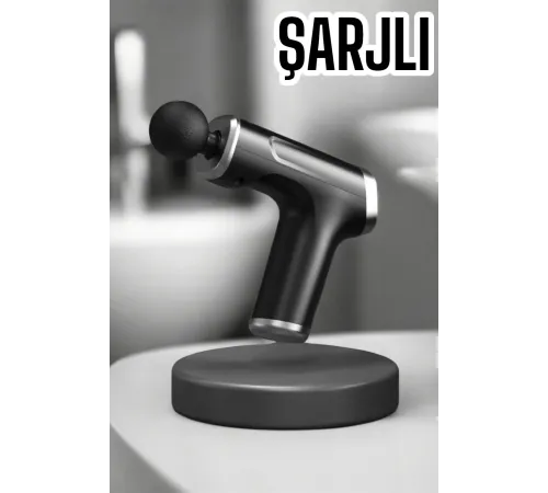 4 Başlıklı Darbeli Şarjlı Masaj Aleti Tabancası Kablosuz