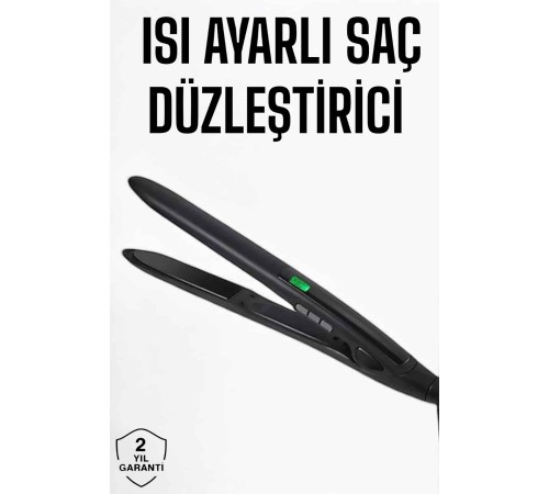 Saç Düzleştirici Isı Ayarlı Döner Kablo Yıpranma Karşıtı
