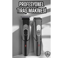 Saç Sakal Vücut Şarjlı Kablosuz Tıraş Makinesi Profesyonel Paslanmaz Çelik