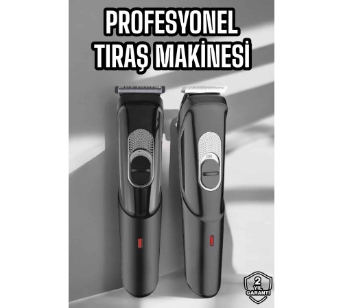 Saç Sakal Vücut Şarjlı Kablosuz Tıraş Makinesi Profesyonel Paslanmaz Çelik