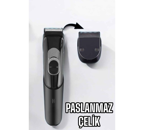 Saç Sakal Vücut Şarjlı Kablosuz Tıraş Makinesi Profesyonel Paslanmaz Çelik