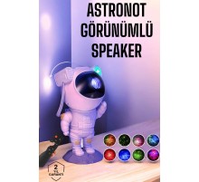 Astronot Bluetooth Hoparlör Gökyüzü Projektör Gece Lambası