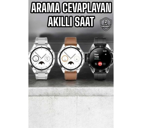 Akıllı Saat Titreşimli Amoled Ekran Uyku ve Sağlık Takibi Sesli Görüşme