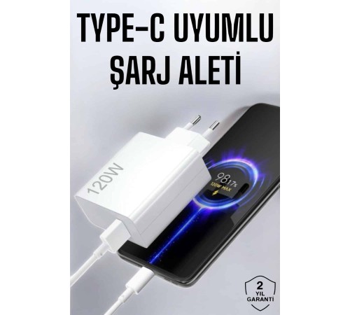 Type-C 120W Şarj Aleti Hızlı Şarj Turbo Type-C 120W Şarj Aleti Hızlı Şarj Turbo