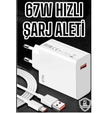 67W Şarj Aleti Turbo Hızlı Type-C Şarj