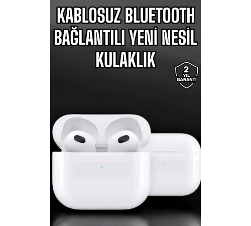 Bluetooth Kulaklık 3.Nesil Kablosuz Uzun Pil Ömrü Dokunmatik Kontrol