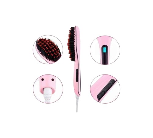 Fön Etkili Saç Düzleştirici Tarak Yıpranma Karşıtı Döner Kablo Isı Ayarlı