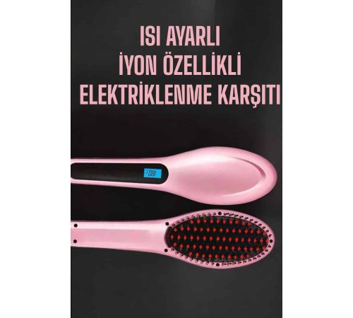 Fön Tarağı Saç Düzleştirici Sıkı Dişli Isı Ayarlı Elektriklenme Karşıtı