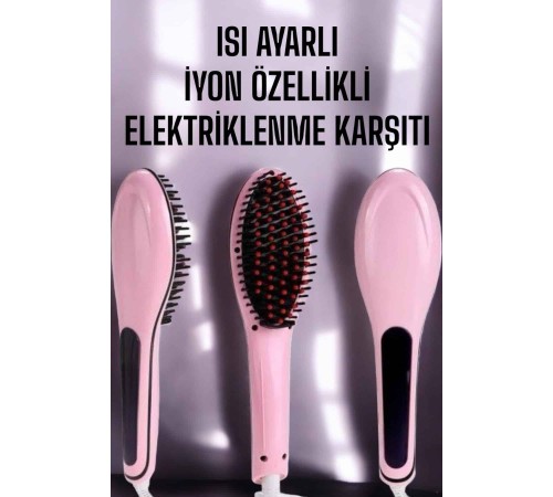 Saç Düzleştirici Tarak Isı Ayarlı Yıpranma Önleyici Düzleştirici Fön Tarak