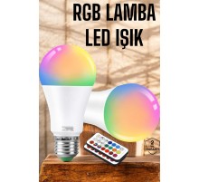 RGB Led Lamba Led Işık Ampul Renk Değiştirebilen 100 Watt