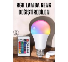 Led Ampul Enerji Dostu RGB Işıklı 100W Led Işık