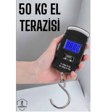50 Kg El Kantarı Ağırlık Ölçer Dijital Ekranlı Kancalı Portatif