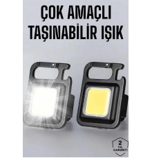 Anahtarlık Çok Amaçlı Mıknatıslı Taşınabilir Işık Led Şarjlı