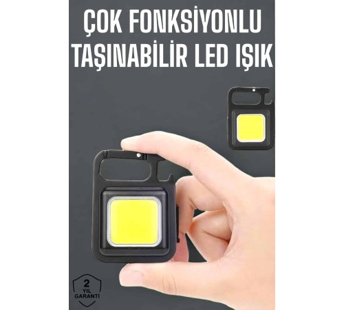 Kamp Işığı Çok Fonksiyonlu Taşınabilir Anahtarlık Kapak Açma Manyetik Özelliği