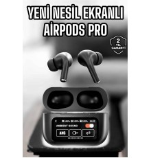 Kablosuz Bluetooth Kulaklık Ekranlı Uzun Şarj Süreli ANC Destekli
