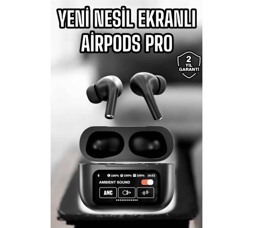 Kablosuz Bluetooth Kulaklık Ekranlı Uzun Şarj Süreli ANC Destekli