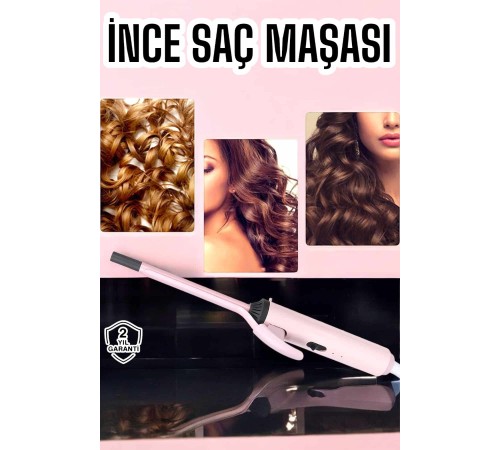 Saç Maşası 10MM İnce Bukleler İçin Yıpranma Önleyici İyon Özelliği