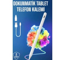 Tablet Kalemi iOS Android Windows Uyumlu Yedek Uçlu Universal Çizim Kalemi