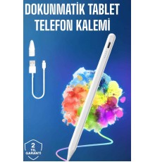 Tablet Kalemi iOS Android Windows Uyumlu Yedek Uçlu Universal Çizim Kalemi