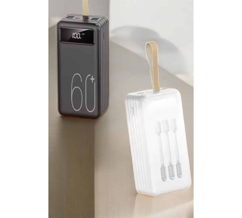 Powerbank 60.000 Mah Hızlı Şarj 4 Çıkışlı Uzun Şarj Süreli Dijital Göstergeli