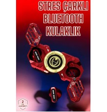 Bluetooth Kulaklık Stres Çarklı Döndürülebilir Uzun Şarj Süreli  Kulaklığı