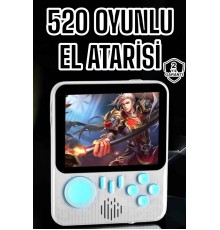 Mini Atari El Atarisi 3.5 inç Ekran Çift Konsol 666 Adet Retro Oyun Gameboy El Atarisi