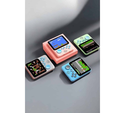 Mini Atari El Atarisi 3.5 inç Ekran Çift Konsol 666 Adet Retro Oyun Gameboy El Atarisi